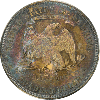 1877-S Trade Dollar ($1) Chopmarked REVERSE Image
