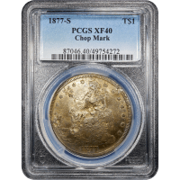 1877-S Trade Dollar (T$1) Chopmarked SLAB Image