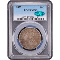 1877 Seated Liberty Half Dollar (50c) Obverse Slab Image