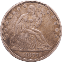 1877 Seated Liberty Half Dollar (50c) Obverse Image