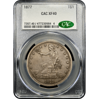 1877 Trade Dollar (T$1) Obverse Slab Image