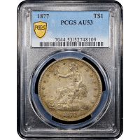 1877 Trade Dollar (T$1) SLAB Image
