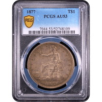 1877 Trade Dollar (T$1) Obverse Slab Image