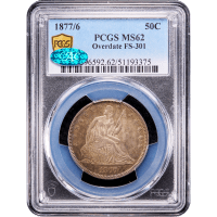 1877/6 Seated Liberty Half Dollar (50c) Obverse Slab Image