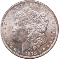 1878 Morgan Dollar ($1) 7TF Reverse of 1878 Rattler Obverse Image