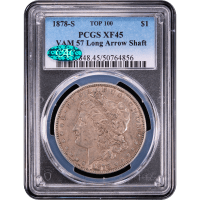 1878-S Morgan Dollar ($1) VAM 57 Long Arrow Shaft Obverse Slab Image
