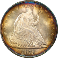 1878 Seated Liberty Half Dollar (50c) OBVERSE Image