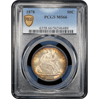 1878 Seated Liberty Half Dollar (50c) SLAB Image