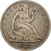 1878 Seated Liberty Half Dollar (50c) Obverse Image