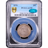 1878 Seated Liberty Quarter (25c) Obverse Slab Image