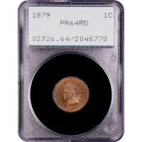 1879 Indian Cent (1c) Rattler Obverse Slab Image
