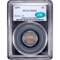 1879 Shield Nickel (5c) Obverse Slab Image