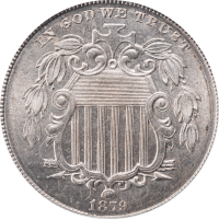 1879 Shield Nickel (5c) Obverse Image