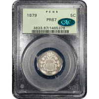 1879/8 Shield Nickel (5c) OGH Obverse Slab Image