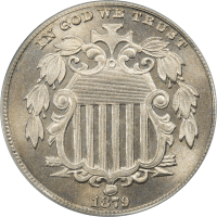 1879/8 Shield Nickel (5c) OGH Obverse Image