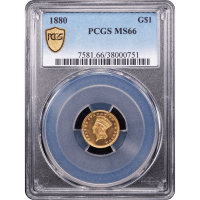 1880 Gold Dollar (G$1) Obverse Slab Image