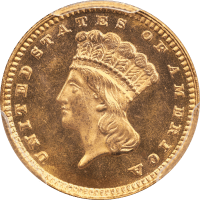 1880 Gold Dollar (G$1) Obverse Image