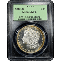 1880-S Morgan Dollar ($1) OGH Obverse Slab Image