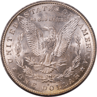 1880-S Morgan Dollar ($1) Rainbow Toner Reverse Image