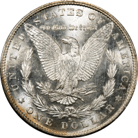 1880-S Morgan Dollar ($1) Rainbow Toner Reverse Image