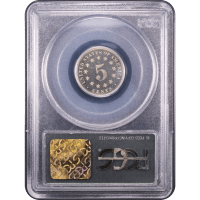 1880 Shield Nickel (5c) OGH Reverse Slab Image