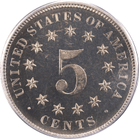 1880 Shield Nickel (5c) OGH Reverse Image