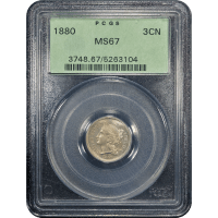 1880 Three Cent Nickel (3CN) OGH SLAB Image