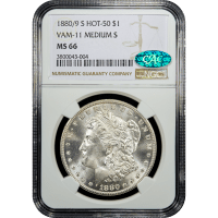 1880/9-S Morgan Dollar ($1) VAM 11 0/9 Overdate Obverse Slab Image
