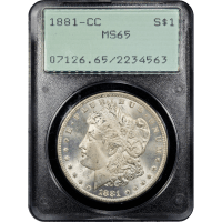 1881-CC Morgan Dollar ($1) Rattler SLAB Image