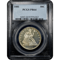 1881 Seated Liberty Half Dollar (50c) SLAB Image