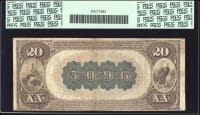 1882 $20 Brown Back National - San Francisco, CA (Charter 5096) REVERSE Image