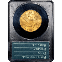 1882 Liberty Gold Eagle ($10) Rattler Reverse Slab Image