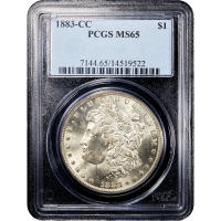 1883-CC Morgan Dollar Obverse Slab Image