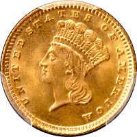 1883 Gold Dollar ($1) OBVERSE Image