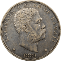 1883 Hawaii Dollar ($1) Obverse Image
