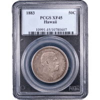 1883 Hawaii Half Dollar (50c) Obverse Slab Image