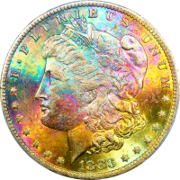 1883-O Morgan Dollar ($1) Rainbow Toner Obverse Image