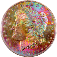 1883-O Morgan Dollar ($1) Rainbow Toner Obverse Image
