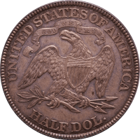 1883 Seated Liberty Half Dollar (50c) Rattler Reverse Image