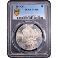 1884-CC Morgan Dollar ($1) Obverse Slab Image