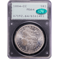 1884-CC Morgan Dollar ($1) Rattler Obverse Slab Image