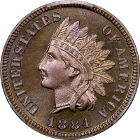 1884 Indian Cent (1c) Obverse Image