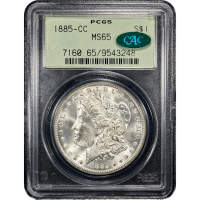 1885-CC Morgan Dollar ($1) OGH Obverse Slab Image