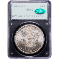 1885-CC Morgan Dollar ($1) Rattler Obverse Slab Image