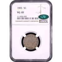 1885 Liberty Nickel (5c) Obverse Slab Image
