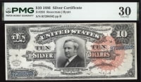1886 $10 Tombstone Silver Certificate OBVERSE Image