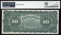 1886 $10 Tombstone Silver Certificate REVERSE Image