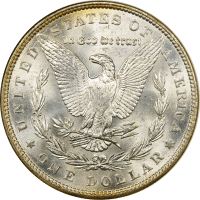 1886 Morgan Dollar ($1) Rainbow Toner REVERSE Image