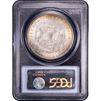 1887 Morgan Dollar ($1) Rainbow Toner Reverse Slab Image