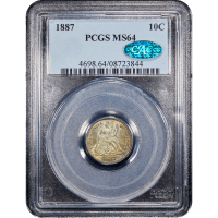 1887 Seated Liberty Dime (10c) SLAB Image